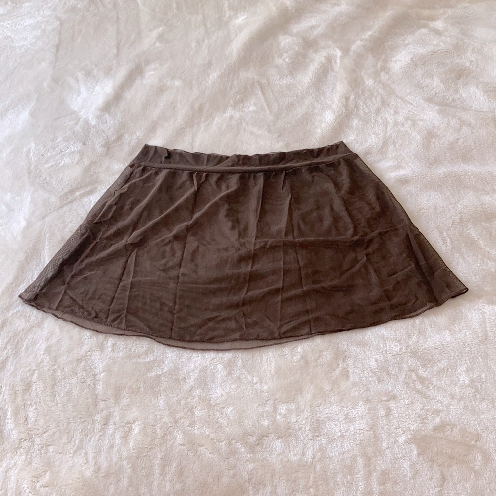 Size M - Women’s Brown Mesh Coverup Mini Skirt